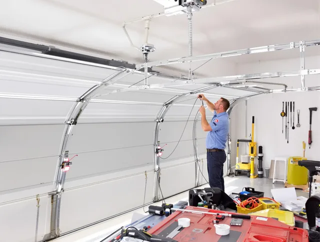 Garage door cable repair service by Ridgefield Garage Door Repair in Ridgefield