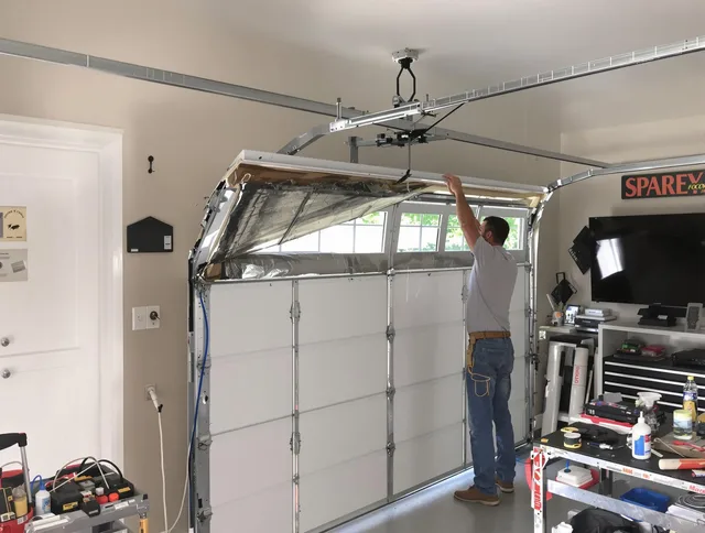 Garage door section replacement by Ridgefield Garage Door Repair in Ridgefield