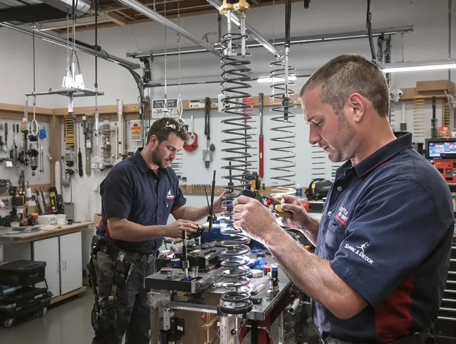 Garage door spring repair service by Ridgefield Garage Door Repair in Ridgefield